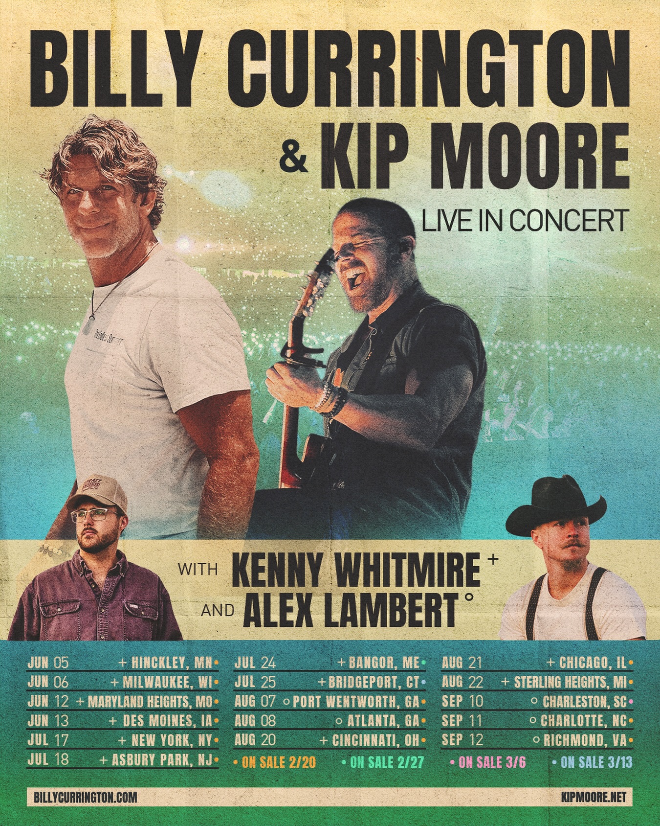 Billy Currington Tour Poster 2026